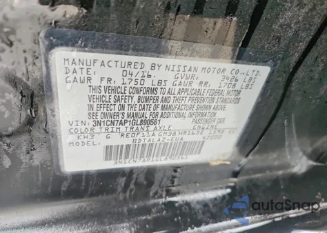 2016 Nissan Versa S from USA, damaged, VIN 3N1CN7AP1GL890561